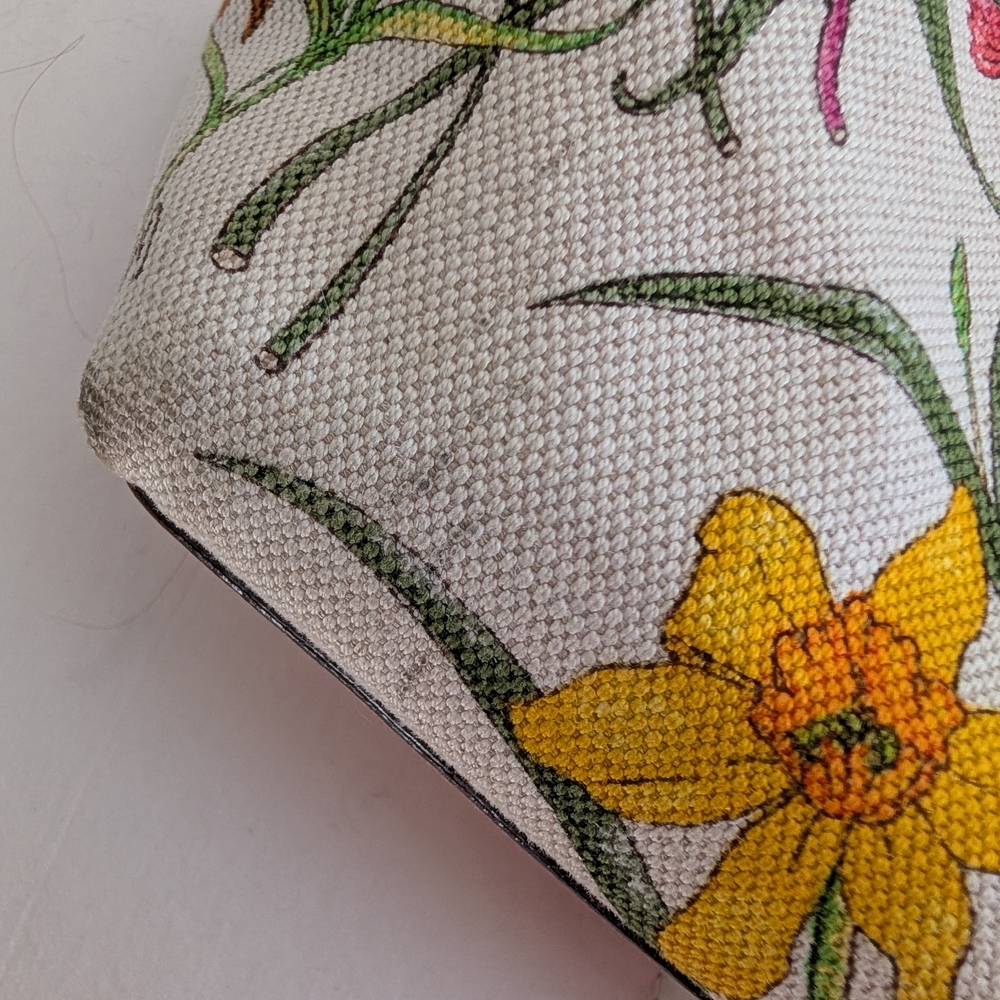 Gucci Floral Canvas Shoulder Bag with Bamboo Handles - Picture 10 of 12